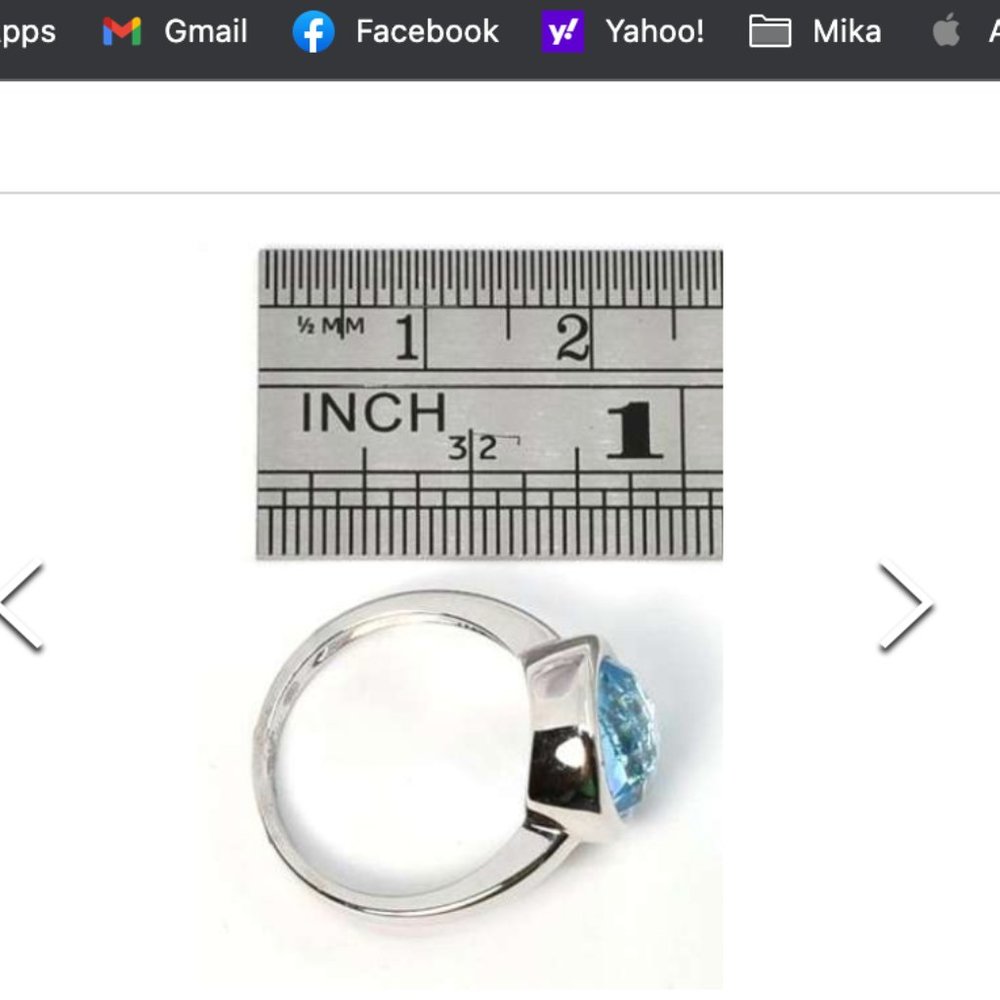 FABULOUS 4.96-carat  Blue Topaz Ring in 14K White Gold - Picture 9 of 9